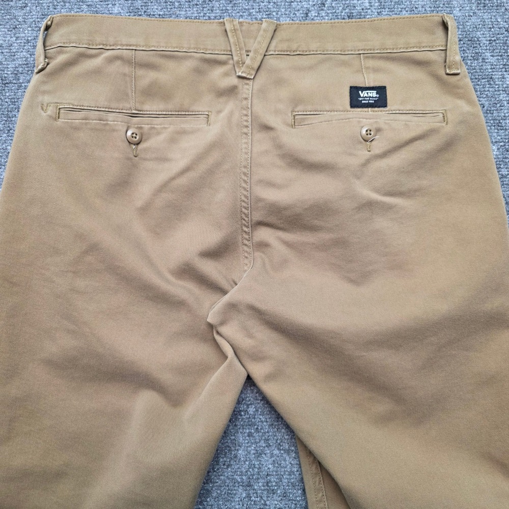 Vans Chino Pants Mens 32 Khaki Slim Fit Stretch Skate Streetwear Casual Workwear - Picture 8 of 15